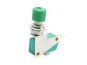 Green Cap Momentary SPDT 1NO 1NC Power Control Push Button Switch AC 125V 16A