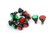 SPST Red Green Indicator Momentary Game Machine Arcade Button Micro Switch 12Pcs