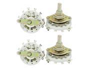 4Pcs 10mm Mount Hole Dia 1P6T 1 Deck Band Channel Rotary Switch Selector