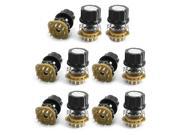 Unique Bargains 11Pcs 6mm Knurled Shaft 14Pin Rotary Switch Potentiometer 2 Pole 6 Position 2P6T