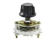 Black Knob 3P3T 3 Pole 3 Position Band Channel Rotary Switch Selector