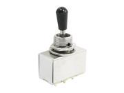 Chrome Box Case Black Knob 3 Way Closed Toggle Switch for Electric Guitar