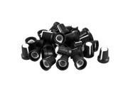 Unique Bargains 30 x Rotary Switch Knobs Grip Black for 5.5mm Dia Knurled Shaft Potentiometer