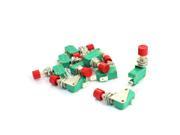 10Pcs Red Pushbutton Momentary SPDT 1NO 1NC Micro Switch 16A 125 250VAC