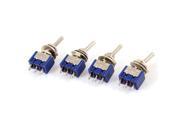 4PCS On On SPDT On On 3 Pins Latching Toggle Switch AC 125V 6A