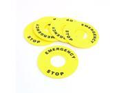 Unique Bargains 5PCS Emergency Stop Print 22mm Cutout Buttonswitch Round Protective Shell Yellow
