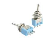 AC125V 6A Panel Mounting SPDT 3 Pin 2 Position Toggle Switch 2 Pcs