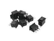 10Pcs Black AC250V 6A AC125V 10A 3 Position Locking SPDT Rocker Switch