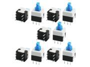 10pcs 6Pins Blue Pushbutton 8 x 8 x 17mm Locking Tactile Switches