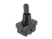 AC 250V 4A Two Position ON OFF SPST 2 Pins Black Plastic Toggle Switch