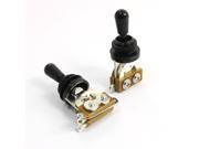 2 Pcs LPS Electric Guitar 3Way 3Position Toggle Pickup Switch Black Tip