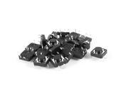 20 PCS 12mmx12mmx6mm Round Button 4 Pin Momentary Tact Tactile Switch Black