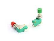 2pcs Panel Mounted NO NC 3 Terminals Red Green Micro Switch 16A 125 250VAC