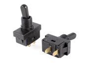 2 Pcs AC 5A 250V 10A 125V 2 Terminal SPST NO on off Toggle Switch Black