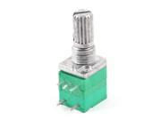 Unique Bargains 50K ohm 6mm Knurled Shaft Single Linear 5 Terminals Potentiometer Green