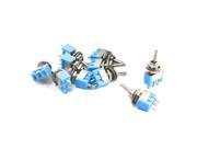10Pcs Panel Mounting SPDT 3 Pin Soldering Toggle Switch AC 125V 6A