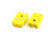 K Type Circuits Cable Connector Male Thermocouple Plug Adapter 2Pcs