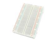 Unique Bargains White Plastic 400 Holes 8.5 x 5.5cm Solderless Bread Board