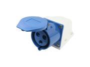 Blue White Plastic IP44 Water Proof IEC309 2 Industrial Socket AC220 250V 32A