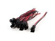 12 Pieces Black Red 11cm Long 2 Pin EL Wires Pigtail Connector