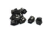 10Pcs Black 2 Pin SPST Rocker Switch Fuse Holder IEC320 C14 Inlet Power Socket