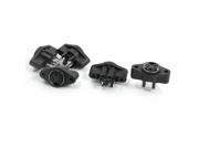 Unique Bargains 5PCS Black PCB Mount Female DIN 4 Pins S video Adapter Sockets