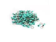 200Pcs RV5.5 8 AWG 12 10 Green Sleeve Pre Insulated Ring Terminals Connector