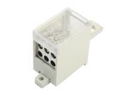 600V 15A 3 Phase 4 Wired Covered HS6 Wire Cable Terminal Barrier Block