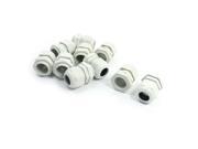 PG19 12 15mm Adjustable Waterproof Fixing Connect Cables Gland 10 Pcs