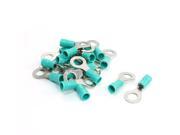 20pcs RV5.5 8 Ring Tongue Type Pre Insulated Terminals Green for AWG12 10