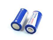 2Pcs 3V 1300mAh Rechargeable Lithium CR123A Battery for Digital Camera