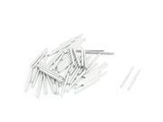 Unique Bargains 50 Pcs Replacement Round Stainless Steel Straight Rods 35mm x 2mm for Toy Car