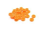 30 Pcs 2mm Hole Orange Plastic Belt Pulley for DIY RC Toy Car Airplane