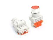 Ui 600V Ith 10A SPST Normal Close Momentary Stop Push Button Switch 2 Pcs