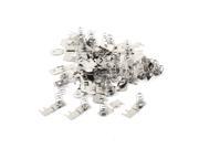30Pcs Metal AAA Batteries Spring Lamination Plate Silver Tone
