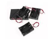 Unique Bargains 5 x Black Red 2 Wires Spring Loaded Batteries Box Holder for 3 x 1.5V AA Battery