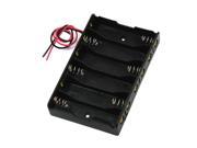 Plastic Shell Double Wired 6 x 1.5V AA Battery Holder Case Storage Box