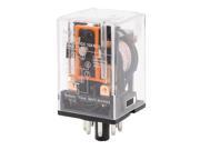 AC 220V Coil Electromagnetic Power Relay 8 Round Pins DPDT MK2P