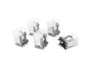 HH52PL DC 220V Coil 8 Pins DPDT Green LED Indicator Light Power Relay 5 Pcs