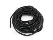 6mm 52.5Ft Spiral Wrapping Wrap Band Tube Computer Manager Cable Black