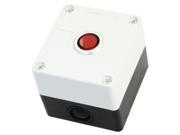 Red Pilot Lamp SPDT 5 Pin Momentary Plastic Push Button Control Station Box