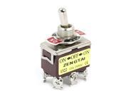 11mm Panel Mount DPDT ON OFF ON 3 Position Toggle Switch AC 250V 15A E TEN1322