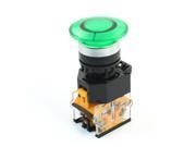 LA115B DPST Green Mushroom Head Momentary Push Button Switch 660V 10A