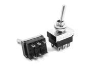 6mm Panel Mount ON OFF DPDT Latching 6 Pin Toggle Switch AC 250V 3A KN4 2pcs
