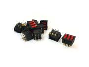 10pcs Illuminated Red Light 3 SPST On Off Boat Rocker Switches AC250V 16A 30A