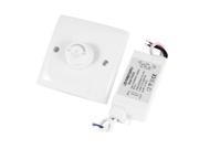 AC 200 250V White LED Light Dimmer Control Wall Switch w 24 48V Power Supply