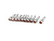 10 Pieces 7.5mm Male Thread Dia Red Indicator Signal Light DC 24V