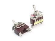 AC 250V 15A ON OFF 2 Positions 2 Pin Self Locking Toggle Switch E TEN1021 2pcs