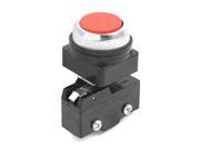 Ue AC 380V Ith 10A Mounting DPST 1NO 1NC Momentary Red Head Push Button Switch