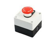 Ui 800V Ith 10A DPST Rotary Reset Red Mushroom Head Push Button Switch